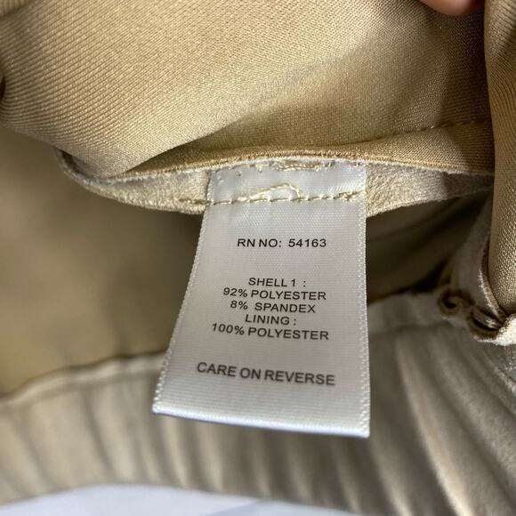 Andrew Marc New York Faux Suede Braid Lacing Jacket Lagenlook Beige size Large - Picture 11 of 11